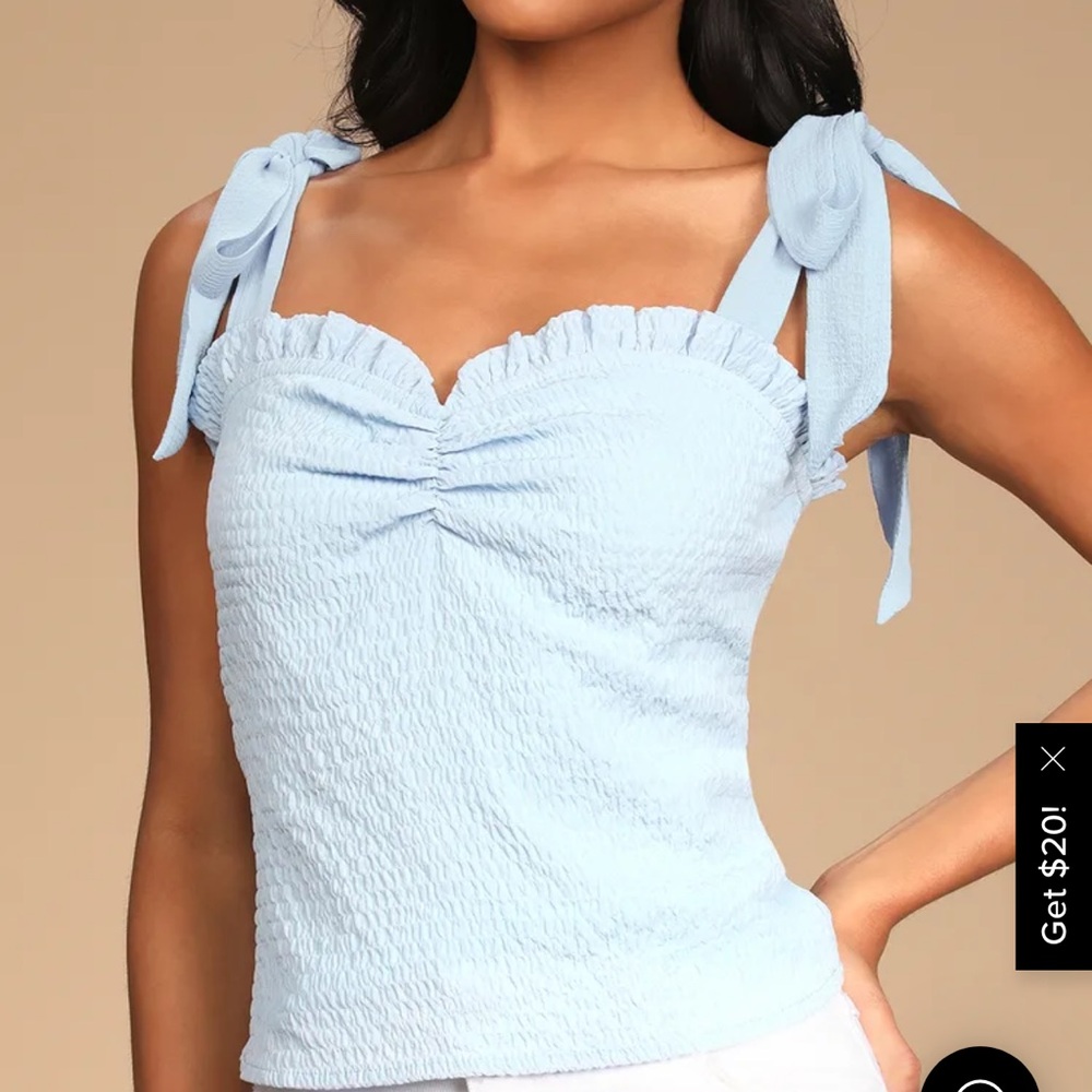 Tie strap tank top
